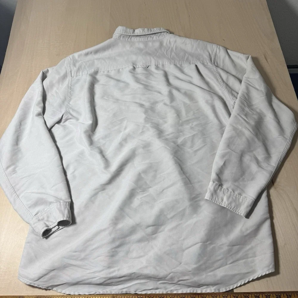 The North Face Mens Sz 2XL Outdoors Mesh Lined Zipper Pockets‎ Button Down Shirt